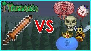 Terraria - Copper Shortsword vs Pre-Hardmode Bosses (feat. Turtle Armor)