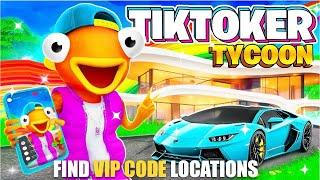 TIKTOKER TYCOON MAP FORTNITE CREATIVE - FIND VIP CODE LOCATIONS