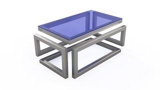 Infinity Table Assembly in Autodesk Inventor. #furniture #furnituredesign #cad #autodeskinventor #3d