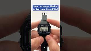 How to change AM/PM to 24h on Casio F91W - Fast Tutorial #casiof91w