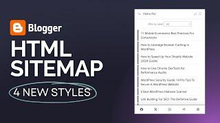 CREATE Your HTML Sitemap for Blogger in 2 Minutes (4 New styles)