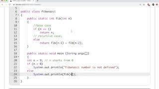 Recursion: Finding the Nth number in a Fibonacci Series using Java