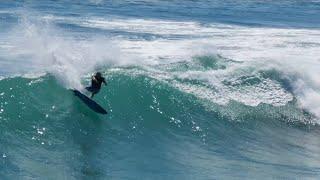 Surfing fun waves on the west side of New Zealand