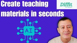 Create teaching materials with AI- Great for multilevels.