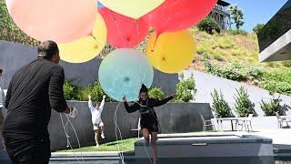 David Blaine ties Dixie to Giant Balloons  | The D'Amelio Family