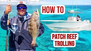 HOW TO Catch GROUPER and SNAPPER Trolling | Patch Reef Fishing Florida Keys