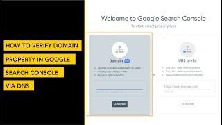 How to Verify Domain Property in Google Search Console via DNS