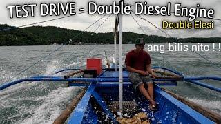 Test Drive | Double diesel engine - Double Elesi Fishing Boat | Yamma 20 hp