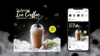 Social Media Post Design | Cold Coffee Poster Design | Photoshop Tutorial