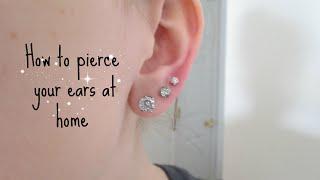 How I pierced my ears at home | Alyssa Nicole
