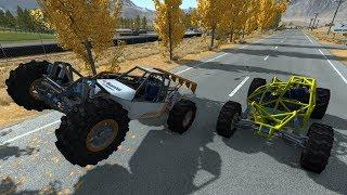 КТО ОСТАНЕТСЯ НА ХОДУ? ГОША И ГОНКА БАГГИ! Аварии машин в игре Beamng drive.