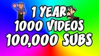 1 Year,1000 Videos, 100,000 Subs | YouAlwaysWin