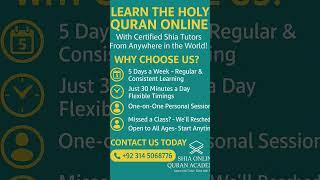 Admissions Open! Learn Quran Online with Expert Shia Tutors