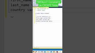 Why You Should Use Default Constraints in SQL  #shorts #youtubeshorts #short #sql