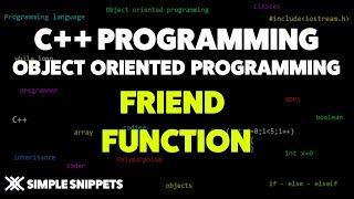 Friend Functions in C++ Programming | Object Oriented Programming in C++