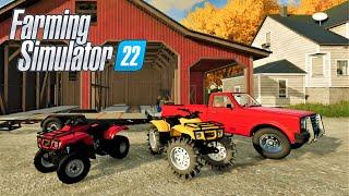 FIRST 4-WHEELER MOD IN FS22 | LIFTED HONDA RECON | (ROLEPLAY) FARMING SIMULATOR 22