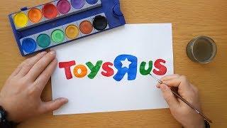 Toys R Us logo - timelapse painting