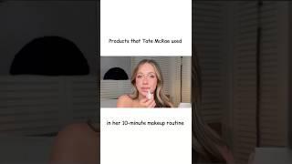 Products that Tate McRae used in her 10 minute makeup routine #tatemacrae #makeuproutine