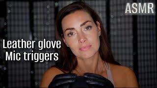 ASMR Leather Gloves Mic tapping and triggers #deniceandree #asmr #leather