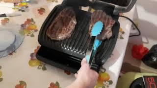 Готовим стейк на Tefal OptiGrill Elite GC750D30