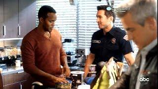 Station 19 2x07 Travis and Grant Marriage Talk - Fire Station Thanksgiving Preparations