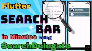 Search Bar in Flutter: Quick Build using SearchDelegate | Step-by-Step Tutorial