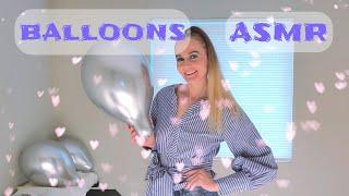 ASMR Silver Balloons | Blow-To-Pop And Nails Popping Balloons [ No Talking ]