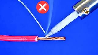 92% of people apply the soldering iron incorrectly. That's why it doesn't Solder !