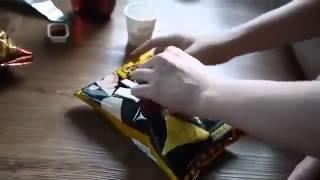 how to open a bag of chips? Amazing Idea