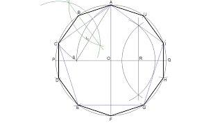 How to draw a regular decagon inscribed in a circle