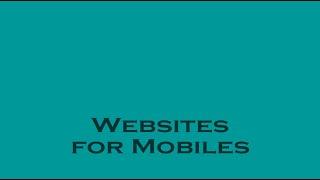 Web design - Designing mobile friendly websites