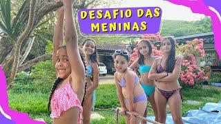 DESAFIO  DA PISCINA | DESAFIO DO FUTEBOL NO ESCORREGADOR COM SABÃO COM AS MENINAS .