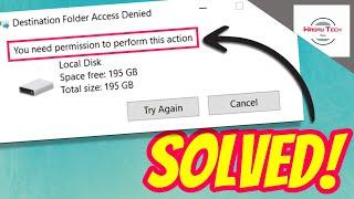 Destination folder Access Denied FIX  | You Need Permission to Perform this Action FIX 