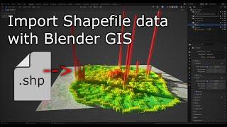 Importing Shapefile Data with Blender GIS