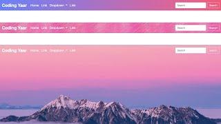 Bootstrap Navbar Change Color (Transparent, Gradient, and Image background)