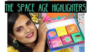 KALEIDOS MAKEUP SPACE AGE HIGHLIGHTERS. SWATCH PARTY | Karen Harris Makeup