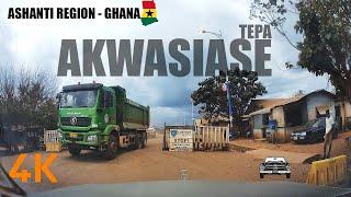 Akwasiase Tepa Drive Tour in the Ahafo Ano North Ashanti Region of Ghana 4K