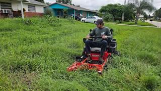 Mowing a NEIGHBOR'S Overgrown Lawn for FREE