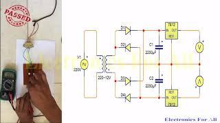 12V Dual Power Supply Circuit Diagram with Explanation