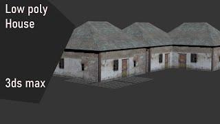 Modeling Low poly house - 3ds max tutorial