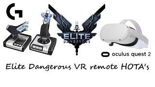 Elite Dangerous VR mode on Oculus Quest 2, with remote HOTAS!