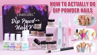 How to do acrylic nails?Simple nail art | Dip powder nails art tools kit.Does it work?Let's show you