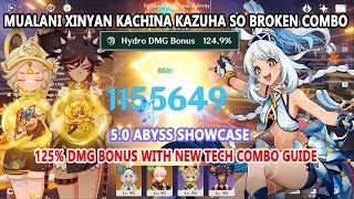 Mualani Xinyan Kachina Kazuha So Broken Combo : 125% DMG Bonus with New Tech Combo Guide