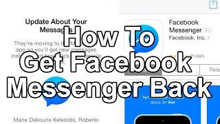 How to get facebook in-app messenger back.