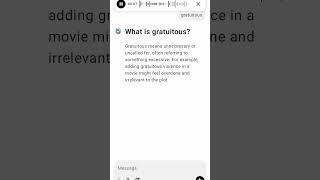 What is gratuitous?
