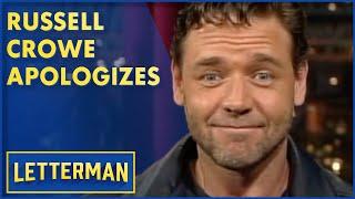 Russell Crowe Apologizes For His Phone Incident | David Letterman