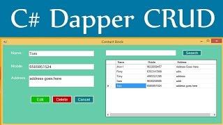 Dapper CRUD - Insert Update Delete View Search With C# And Sql Server DataBase