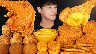 ASMR MUKBANG FRIED CHICKEN & FRENCH FRIES & CHICKEN NUGGETS & CHEESE BALLS