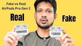 Real vs Fake AirPods Pro Gen 2 | AirPods Pro 2 Original vs Fake Hindi | Perfect Clone - buyer beware