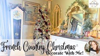 French Country Christmas Decorate With Me 2024 | Styling Thrifted Decor | Decorate a Christmas Tree